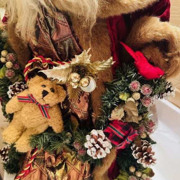 Collectible Father Christmas Ornament - 2 Feet High w/Mini-Lights - Picture 3 of 6